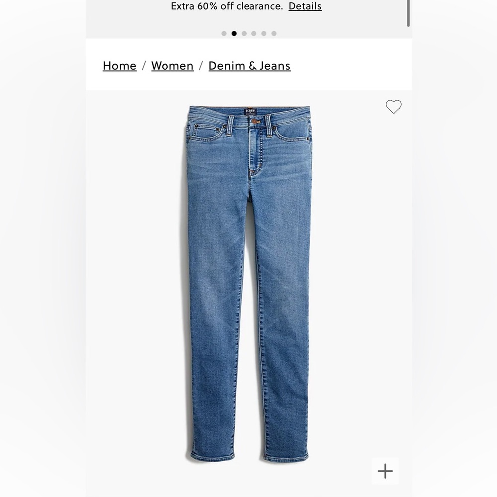 JCrew 9" mid-rise skinny jean in signature stretch+